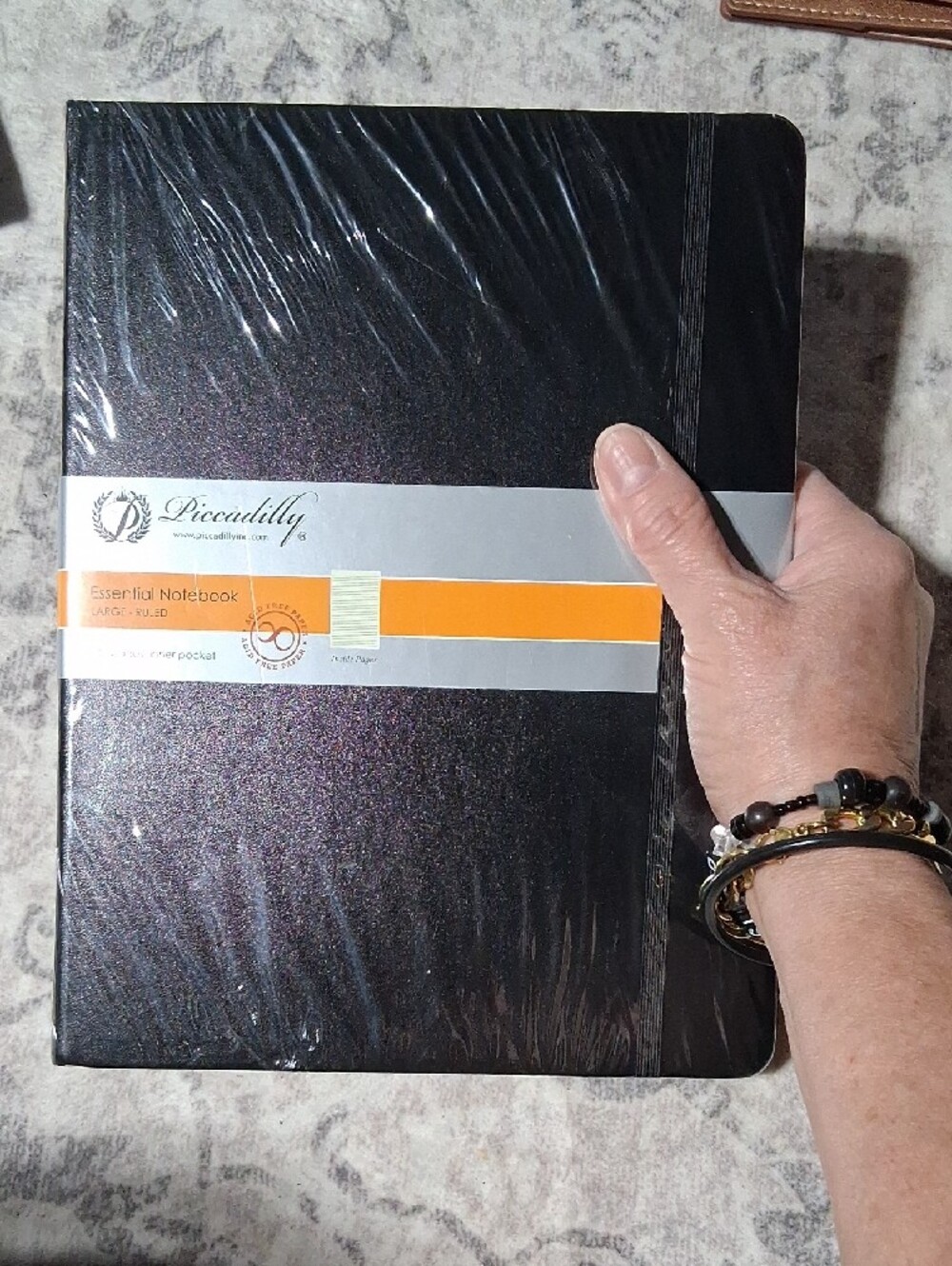 Piccadilly Black Essential Notebook - Large Ruled - Picture 2 of 2